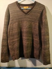 Tricots St Raphael 100 Virgin Wool Knit V-Neck Sweater Vintage Sz Med/Large