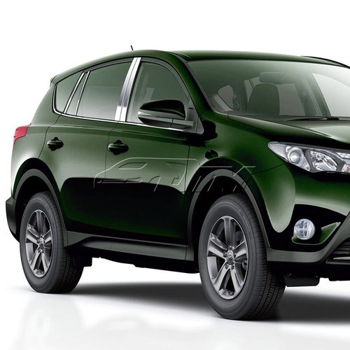 Juego de 6 cubiertas de poste de pilar cromado de puerta de acero inoxidable para Toyota RAV4 2013-2017 - Imagen 3 de 3