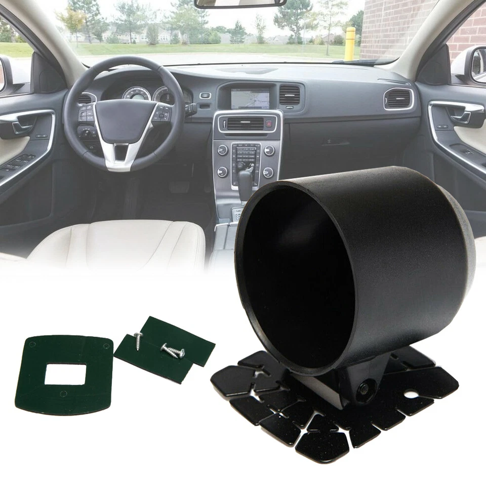 1 CONJUNTO suporte de montagem giratório medidor de carro compatível com 52 mm (2") preto universal  - Imagem 3 de 4