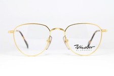 WINDSOR BRENDEL 811-2 48-19 18Kt Gold Plated Vintage Eyeglasses Frame Panto