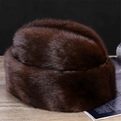 100% Real Whole Mink Fur Hat Warm Cap Fashion Thicken Winter  display picture 1
