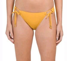 NWT Robin Piccone Bikini Bottoms Luca Mustard Yellow Sz M 181763