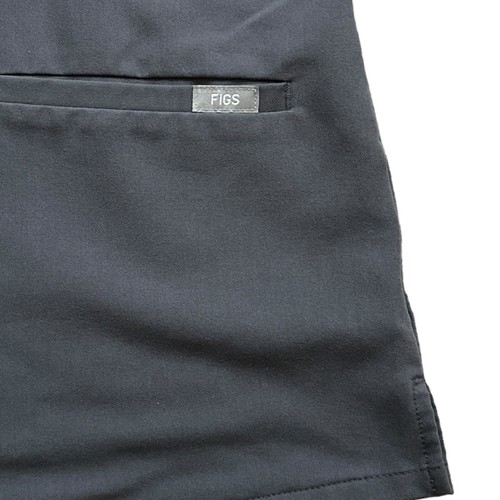 FIGS Casma Three-pocket Scrub Top Womens Sz Small Dark Gray Stretch FW1100 - Picture 3 of 7