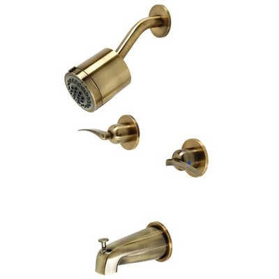 Kingston Brass KBX814.EFL Centurion Tub and Shower Trim Package - Brass