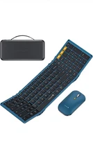 NEW!!! ProtoArc Foldable Keyboard and Mouse, XKM01 for Business and Travel BLUE