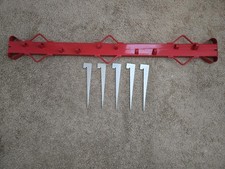 Woven Wire Fence Stretcher Bar 4Ft with 5 Wedges, Heavy Duty Steel Fence Stretch