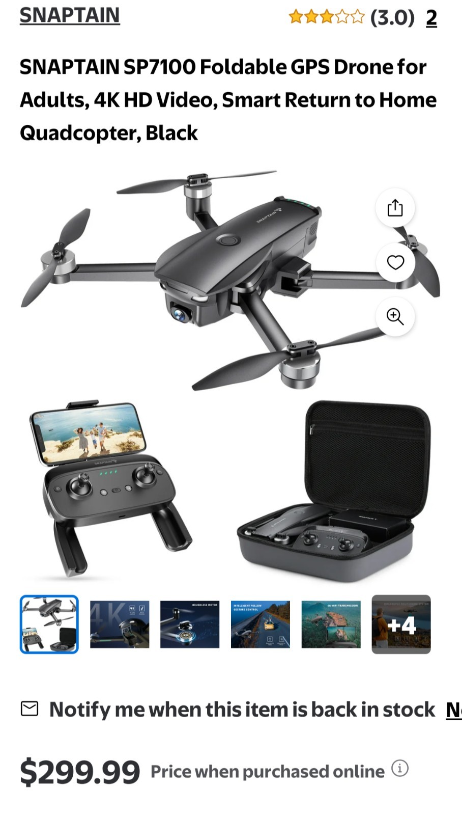 Snaptain SP7100 5G 4K GPS Drone Brushless with Camera Drones WiFi FPV Foldable