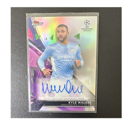 Topps Finest UEFA Champions League Kyle Walker Auto BA-KW Manchester City