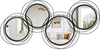Wall Mirror For Auction Round 4 Circles Design 50 x 100cm B0FNWSF4W6/ X002E1EP25