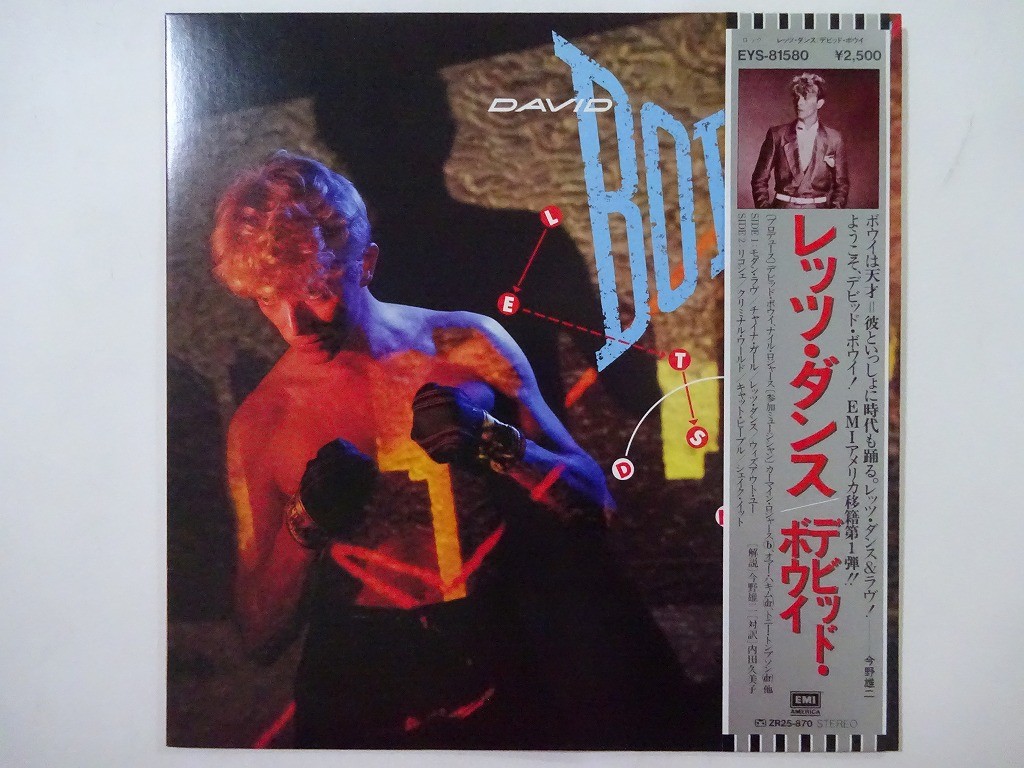 David Bowie Let's Dance EMI America EYS-81580 Japan  VINYL LP OBI
