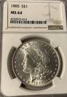 1885-P Morgan MS64