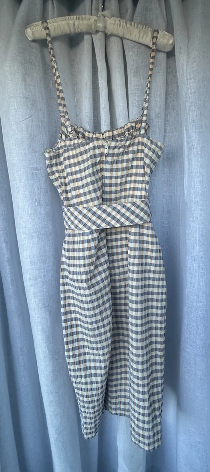 Vestido Corsé Vivienne Westwood Etiqueta Roja Raro Talla 46, Seersucker Gingham, Elástico Foto 4 de 4