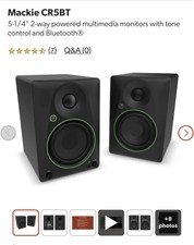 2) Mackie CR5BT 5.25 Powered Studio Monitors ...