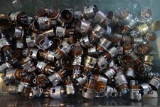 10 Ea  USA Mil Spec 7 Pin Audio Vacuum Tube Sockets With Shield Base NOS