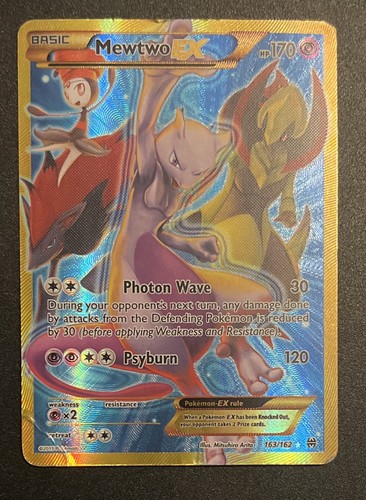 Pokemon Mewtwo EX 163/162 BREAKthrough Secret Rare Holo DMG - Exact Card