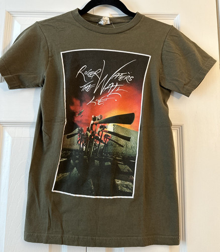 Roger Waters Shirt Womens Small Green Pink Floyd The Wall Live 2012 Tour Graphic