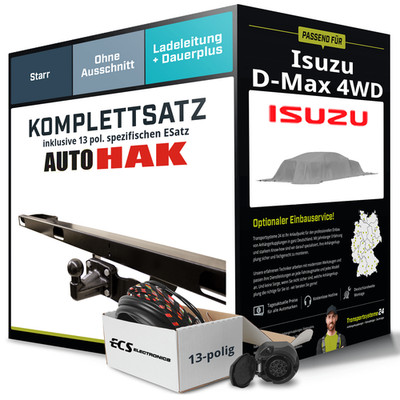 Für ISUZU D-Max 4WD III Typ TFR , TFS Anhängerkupplung starr +eSatz 13pol 11.19-