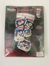 BUCILLA Snowman Family Stocking Kit 84939 Felt Christmas NEW  SEALED