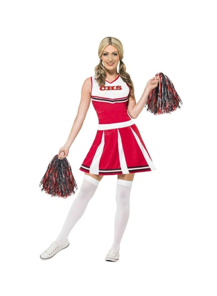 Disfraz de animadora roja Smiffys para mujer talla L NUEVO Foto 4 de 4