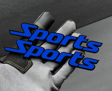 Custom Sport Badge 3d Car Emblem Blue On Black Acrylic Car Badge Decal 2pc Custom Sport Badge 3d Car Emblem Blue On Black Acrylic Car Badge Decal 2pc