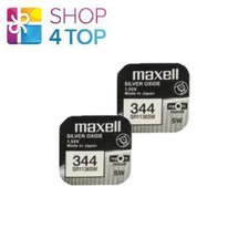 2 MAXELL 344 SR1136SW BATTERIES SILVER 1.55V WATCH BATTERY EXP 2022 NEW