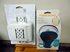 2 NEW! Crafting Tools with Fiskars Tag Maker Punch & Little B Punch! F/S!