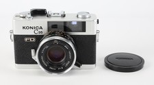 Konica C35 FD 35mm Film Camera, Chrome, With 38mm F/1.8 Lens with Cap