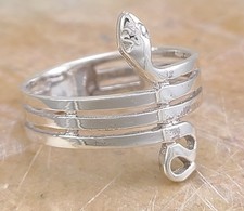 HIGH POLISHED .925 STERLING SILVER SNAKE BAND RING size 7 style r3323