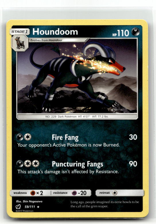 Pokemon TCG - Houndoom 59/111 - Rare - Sun & Moon Crimson Invasion