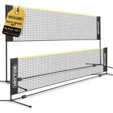 BOULDER Portable Badminton Pickleball Net Foldable / Extendable Poles for Mu...