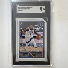 2020-21 Panini Chronicles Anthony Edwards ROOKIE  Threads Card #87 SGC 9 MINT. rookie card picture