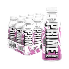 PRIME Zero Grape Ice Hydration Drink Pack of 12 x 500ml