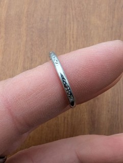 Traub 18K White Gold Orange Blossom Wedding Band Size 7 Antique Thin Slender