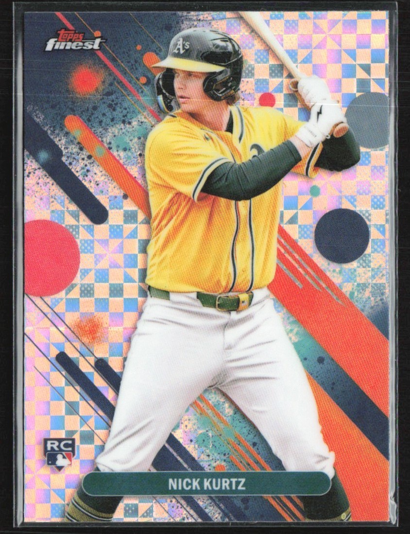 Nick Kurtz 2025 Topps Finest Common Checkerboard Refractor RC #10 Athletics
