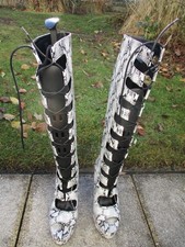 Even&Odd Peeptoes Plateau Highheels Overknees mit Cut-Out Design  Gr.38