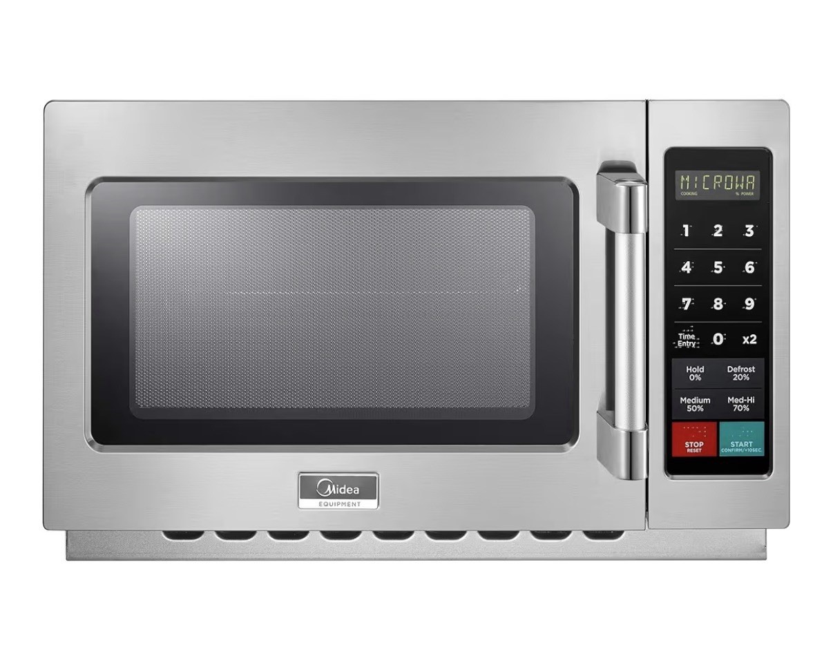 NEW Midea 1034N1A Commercial Microwave 1000W Countertop Stainless Steel
