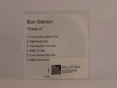 BON GARCON FREEK U (E97) 6 Track Promo CD Single including White Sleeve EYE INDU