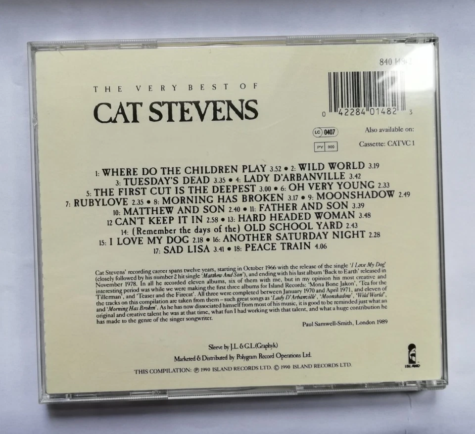 Cat Stevens – The Very Best Of Cat Stevens - CD (840 148-2) Zustand sehr gut - Bild 2 von 2