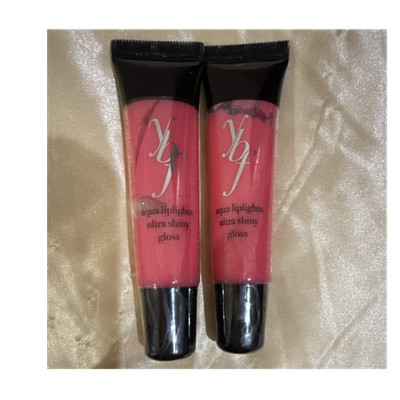 2-Pack YBF Aqua Liplights Ultra Shiny Liquid Lip Gloss Shade Radiant Raspberry