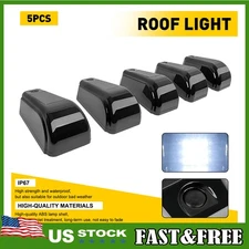 For Chevrolet Silverado 5pcs Solar Powered Wireless Cab Roof LED Marker Lights