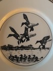 Vintage collectable set of 4 Silver rimmed, porcelain plates by R E Bishop — photo 7
