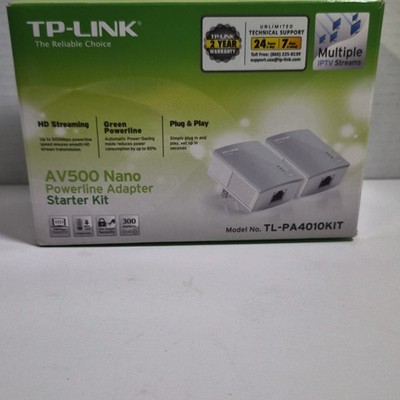 Brand New TL-PA4010KIT TP-Link AV500 Nano Powerline Adapter Starter Kit SEALED