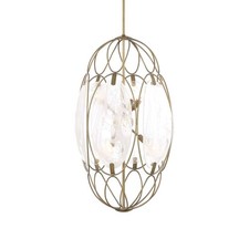 Uttermost Valencia 6 Light Glass Panel Pendant, Soft Gold - 21641