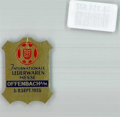 38114972 - 6050 Offenbach Internationale Ledermesse 1955 Vignette