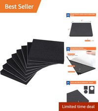 8Pcs 4x4x1/2 in Closed Cell Neoprene Foam Anti-Vibration Pads - Strong Adhesive