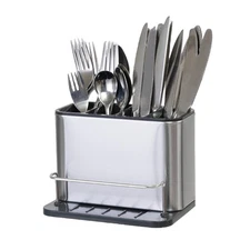 Silverware Organizer,Kitchen Utensil Holder for Counter,Stainless Steel Caddy...