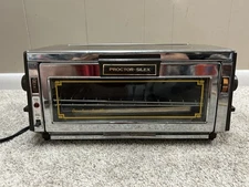 Vintage Proctor Silex Deluxe Toaster Oven Broil with Toaster MCM 0504N Woodgrain