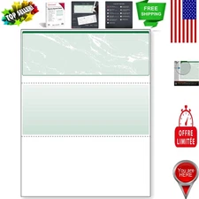 Professional Green Marble Check Stock, 500 Sheets, 8.5 x 11” - ANSI Compliant