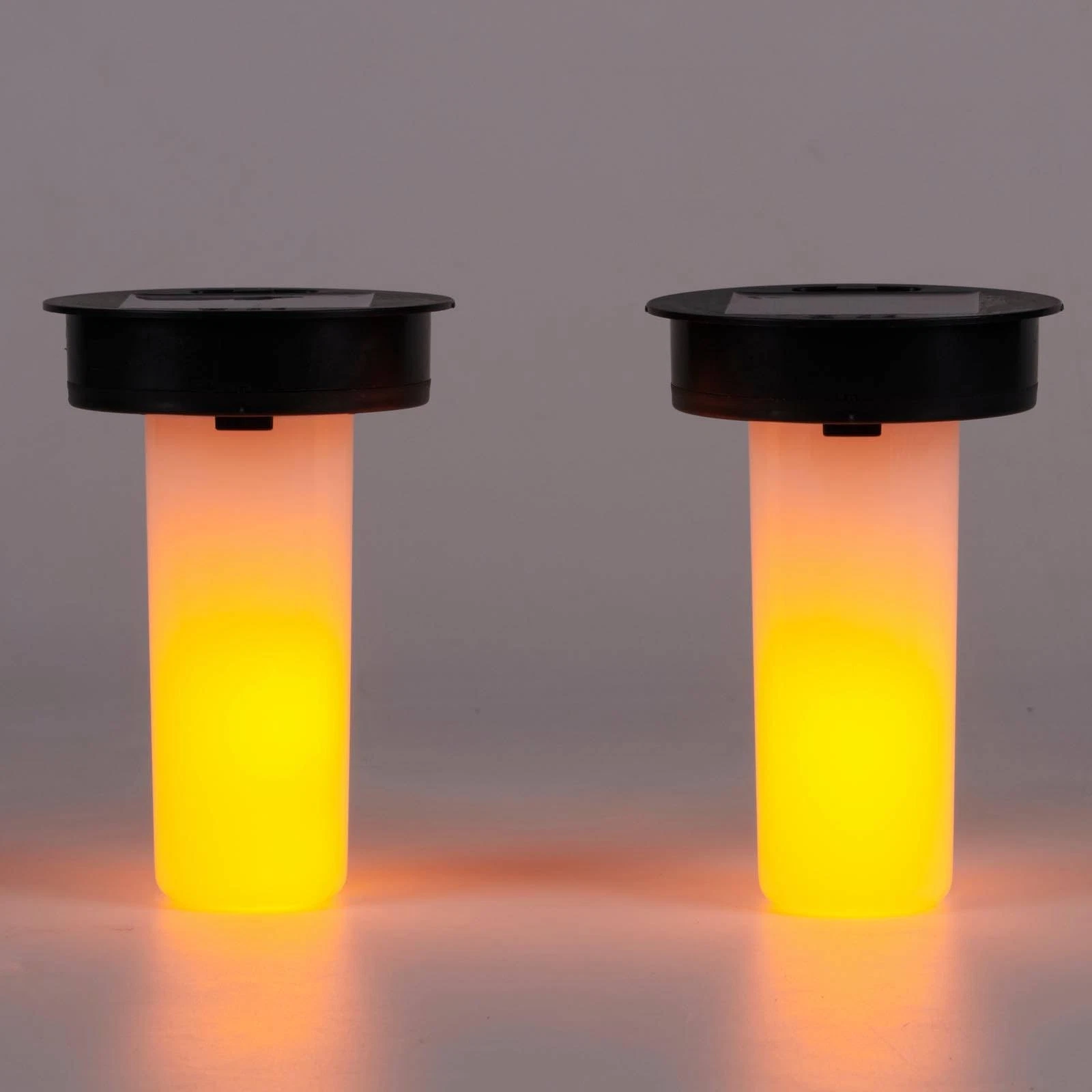 Solar-Lantern Waterproof Flame-Lights Top - Solar Outdoor Flame Atmosphere De...