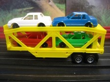 Tyco Ho Slotcar US 1 Car Hauler and Cars  A Very Nice Trailer 